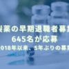 2023/11/10：大正製薬の早期退職者募集結果　645名が応募　2018年以来、5年ぶりの募集